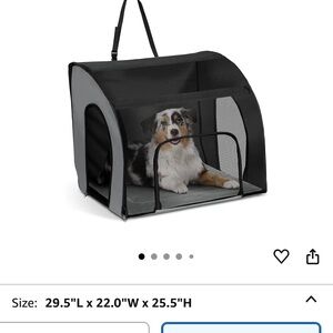 Black and Gray Pet Carrier with Mesh Sides